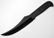 1095 High Carbon Steel Upswept Knife Blank Blade Skinning Skinner 1095HC Black Powder Coated