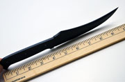 1095 High Carbon Steel Upswept Knife Blank Blade Skinning Skinner 1095HC Black Powder Coated