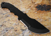1095 High Carbon Steel Tracker Knife Blank Blade Skinning Skinner 1095HC Black Powder Coated