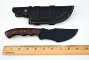 1095 Black Powder Coated Steel Tracker Knife Black & Brown Micarta Skinning Custom Knives with Leather Sheath