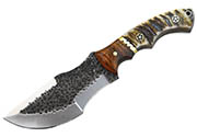 D2 Tracker Knife Large Knives Survival Skinning Hammered Sheath Steel