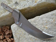 CUSTOM BLANK Blade Upswept Skinner Knife Knives Small Making w/Guard#121