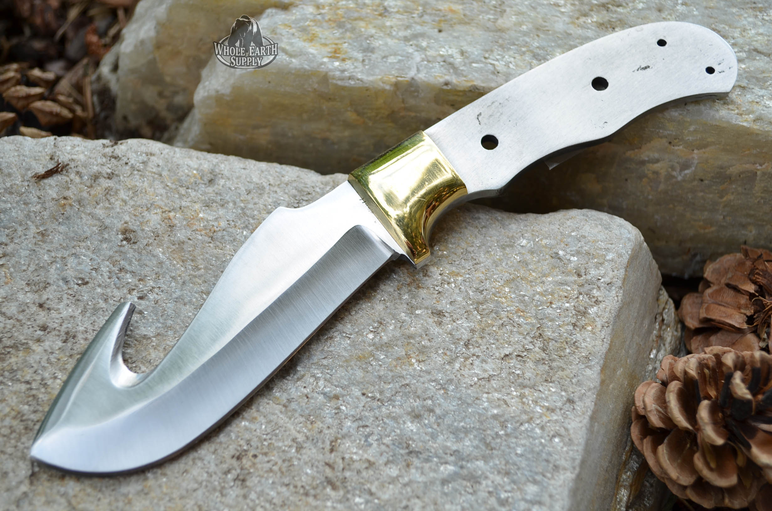 8in Guthook Blade Knife Making Blank Blades Blanks Gutting Custom Knives