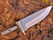 CUSTOM BLANK Blade Drop Point Knife Knives Guard w/Brass Guard Bolster #7829