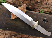 CUSTOM BLANK Bowie Blade Full Tang Knife Knives w/Brass Guard Bolster #7891