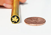 Mosaic Pin #203 Maple Leaf 8mm Brass Knife Handle Scales Grips Knives Pin 