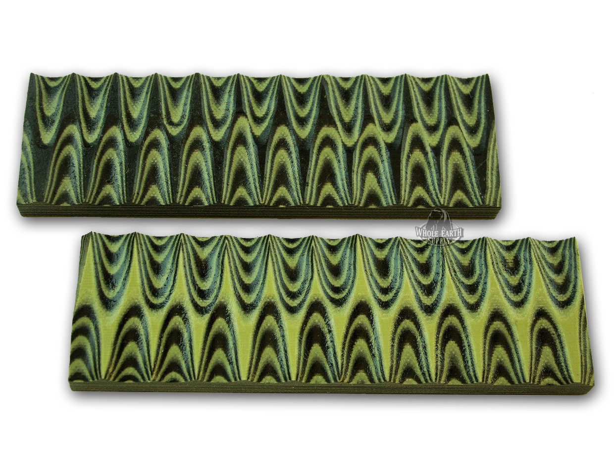 G-10 G10 Green Black Quality Handle Scales Knives Gun Grips Knife 5in Making Grips Set Pair