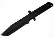 1095 High Carbon Steel Modern Tanto Knife Blank Blade Skinning Skinner 1095HC Black Powder Coated