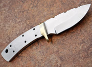 Drop Point D2 D-2 Steel Knife Blank Guard Knives Blade +Brass Finger