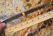 Large Drop Point Damascus Knife Blank Blade with Brass Bolster Skinning Skinner