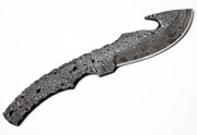 Large Damascus High Carbon Steel Guthook Blank Blanks Blade Knife Knives Making