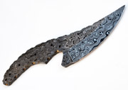 Upswept Curved Skinning Damascus High Carbon Steel Blank Blanks Blade Knife Knives Making 
