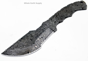 Raindrop Damascus Tracker Large High Carbon Steel Blank Blade Knives Knife Making Blanks