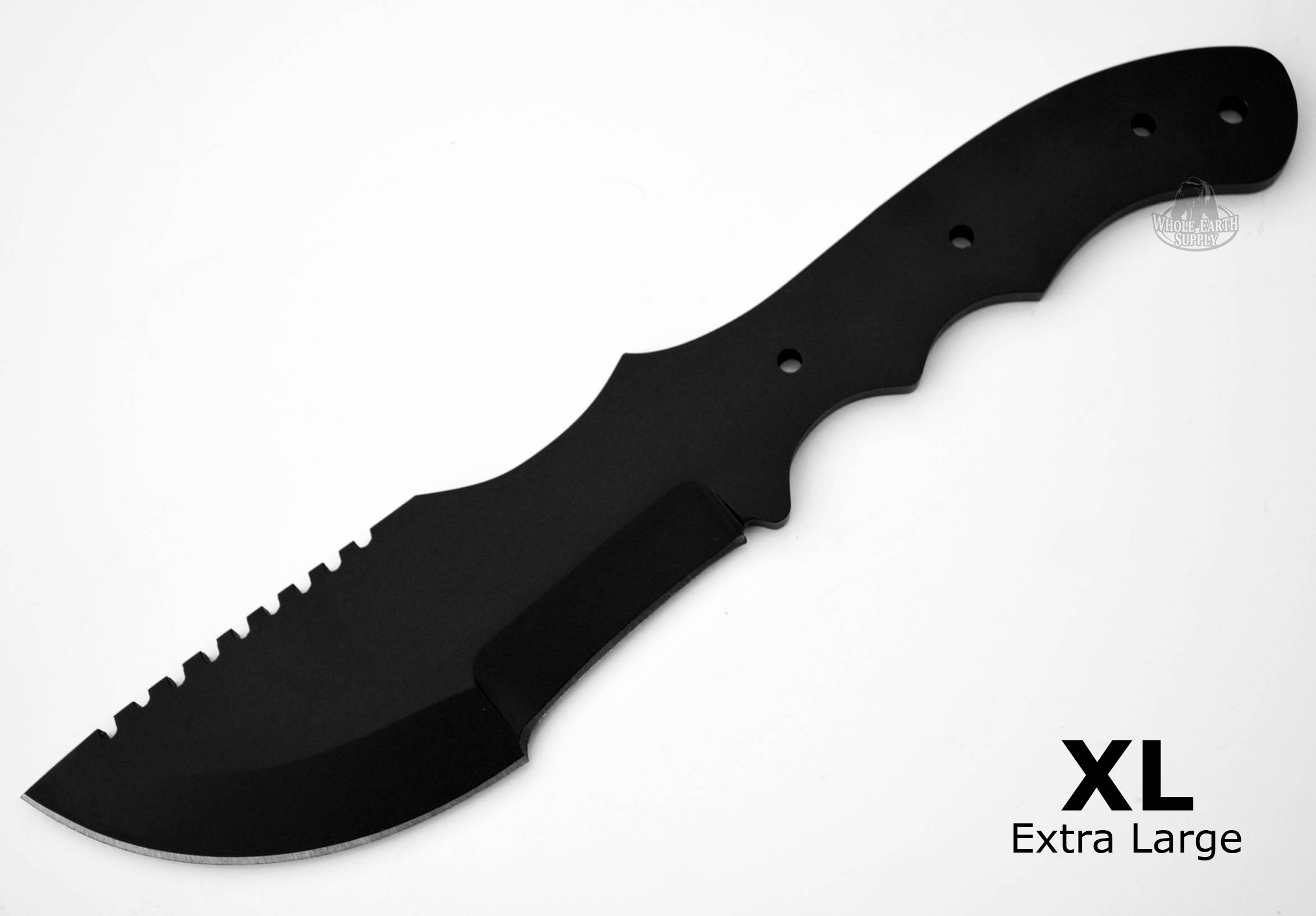 EXTRA LARGE - Black 1095 Carbon Steel Tracker Blank Blade Knives Knife Blanks