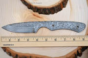 Damascus Finger Groove Skinning Knife Blank Blade Skinner Steel 1095HC