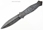 Damascus Blank Knife Blade Double Edge 1095HC High Carbon