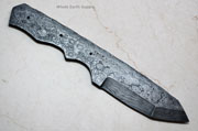 Damascus Knife Blank Blade Tanto  1095 High Carbon Steel Making