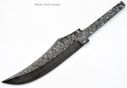 Knife Making Damascus Upswept Large Blank Knives Steel 1095 High Custom Blade