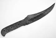 Upswept Damascus Curved Skinning Large Long Knife Blank Blanks Knives