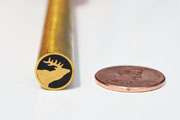 Mosaic Pin #108 Elk 1cm Brass Knife Making Handle Scales Grips Knives