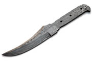Damascus Long Upswept Skinning Large Long Knife Blank Blanks Knives