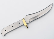 Upswept Skinner 1095 High Carbon Steel Knife Knives Blades Blanks +Brass Guard