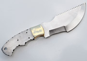 Tracker 1095 Carbon Steel Large Knife Custom Knives Blades Blanks +Brass Guard