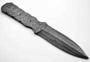 Damascus  Double Edge Blank Blade Knife 1095HC Carbon Making