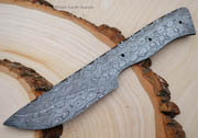 Damascus Knife Blank Blade Skinning Skinner 1095HC High Carbon Steel